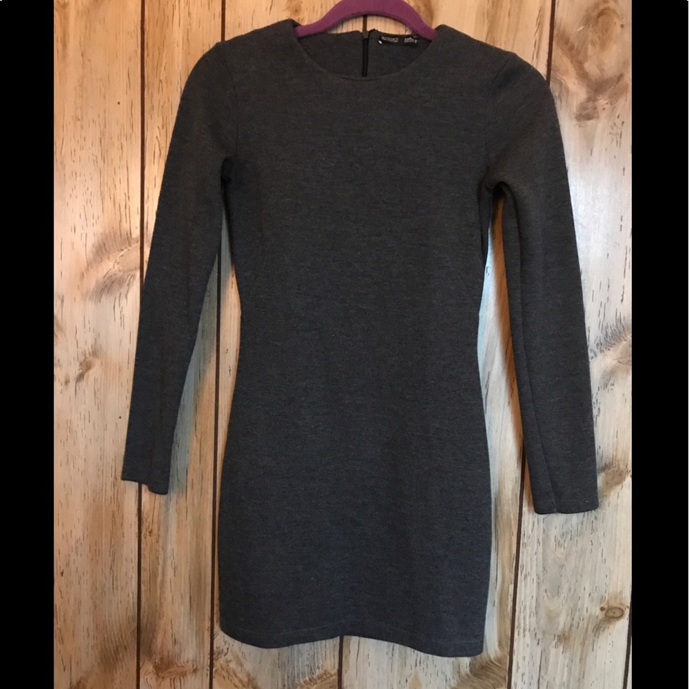 ZARA  Grey Mini Sweater Dress  Size Small